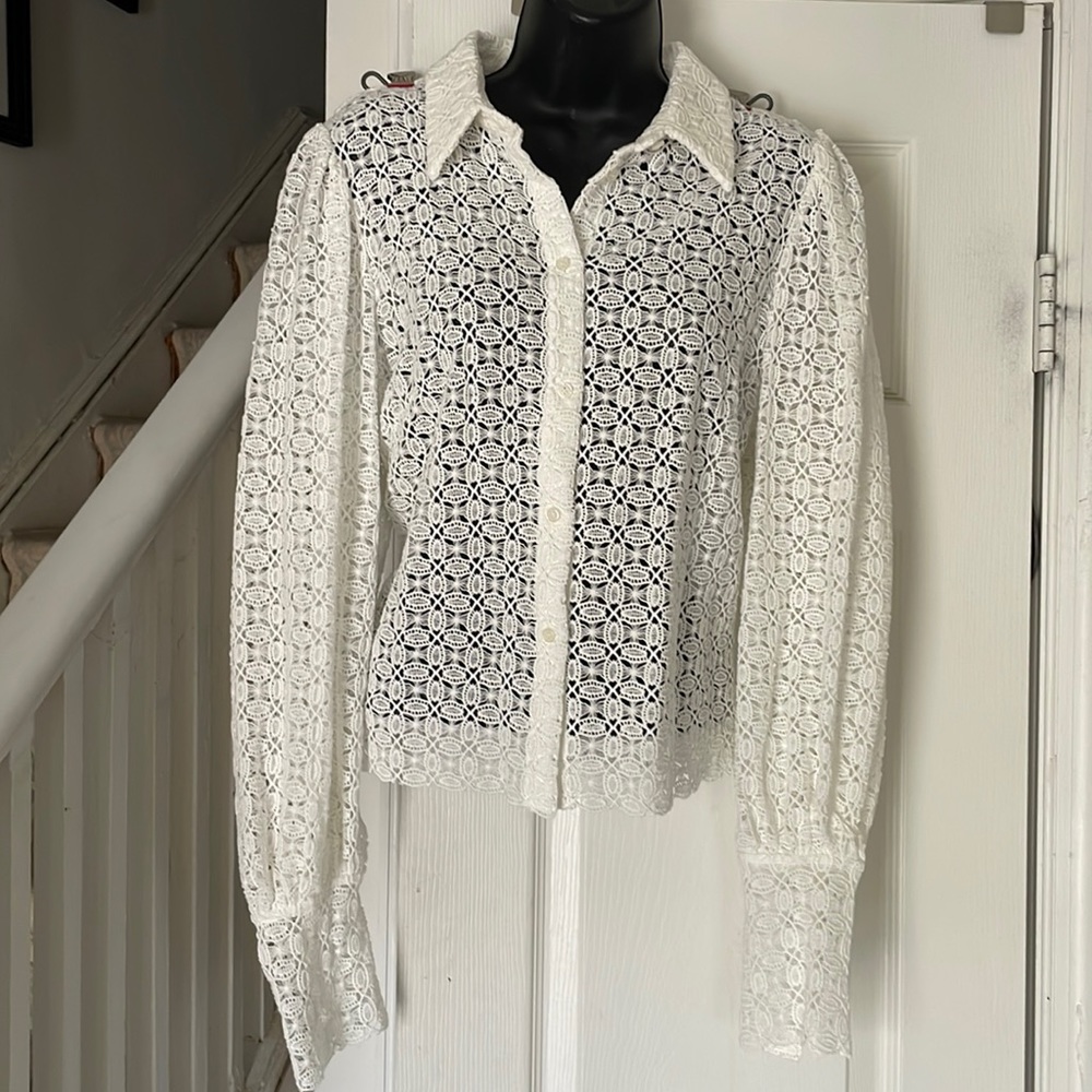 & Other Stories White Fitted Button Down Blouse